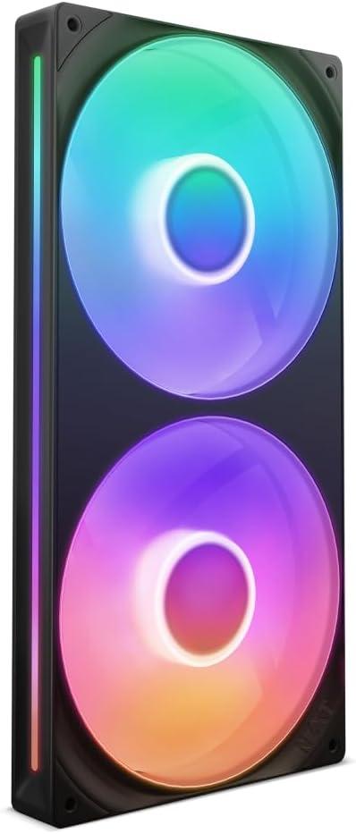 Ventilator NZXT F280 RGB CORE, 2x140mm, RGB, 500 - 2,000 RPM, 98.61 CFM (Negru)