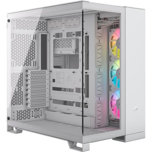 Carcasa Corsair iCUE LINK 6500X Dual Chamber, Middle Tower, Tempered Glass  (Alb)
