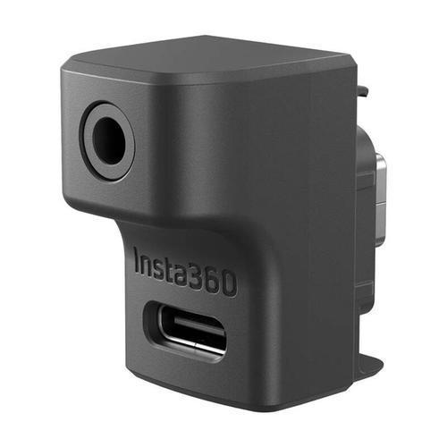 Adaptor microfon pentru Insta360 Ace Pro 2/Ace Pro/Ace, USB-C, Jack 3.5mm (Negru)