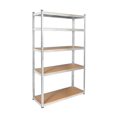 Raft metalic magazin 205x120x45cm, REBEL, Argintiu/Maro