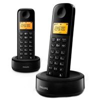 Set 2 Telefoane Fix fara fir Philips Wireless Landline D1602B, Negru