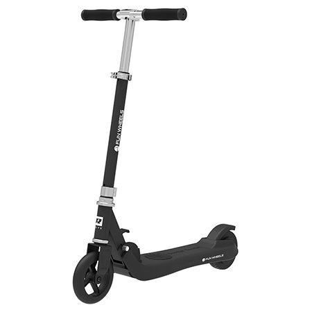 Trotineta electrica Fun Wheels R, Viteza maxima 12 Km/h, Autonomie 6Km, Motor 100W, IP54, roti 5.5inch (Negru)