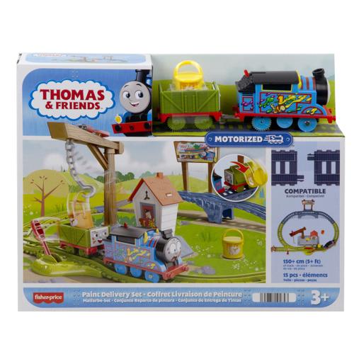 Set de joaca - Locomotiva motorizata Thomas livreaza vopseaua