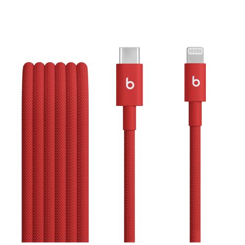 Cablu de date Apple Beats MFEH4, USB-C la Lightning, 1.5 m (Rosu)