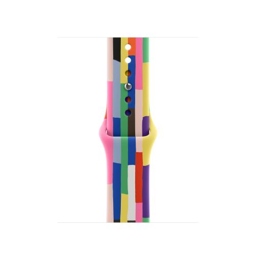 Curea Smartwatch Apple MDWD4ZM/A pentru Watch 42mm, Pride Edition Sport Band, S/M (Multicolor)