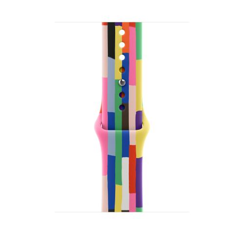 Curea Smartwatch Apple MDWG4ZM/A pentru Watch 46mm, Pride Edition Sport Band, M/L (Multicolor)