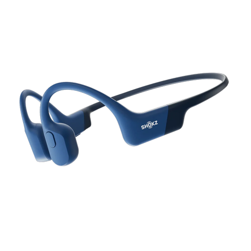 Casti alergare Shokz OpenRun, Bluetooth, Waterproof, Conductie Osoasa, USB-C (Albastru)