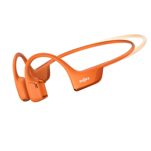 Casti alergare wireless Shokz OpenRun Pro 2 Mini, Bluetooth, Conductie osoasa, Autonomie 12 ore, IP55 (Portocaliu)