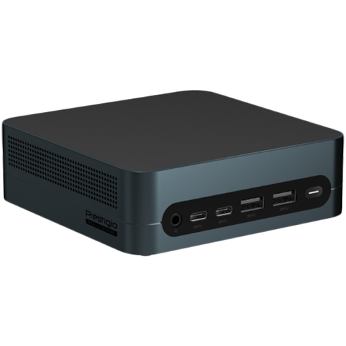 Calculator Barebone Prestigio Solutions PSMPC105, Intel Core i5-1235u, 10 cores, 3.3GHz up to 4.4GHz, Fara RAM, Fara stocare, Wi-Fi 6, Intel UHD Graphics (Negru)