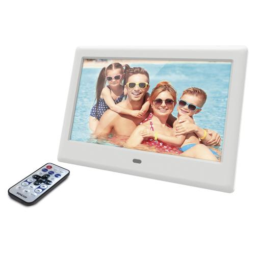 Rama foto digitala Sencor SDF 782 WH, Ecran IPS HD 7inch, 1024 x 600, Difuzor, Cititor card SD/SDHC/MMC (Alb)