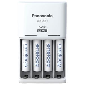 Incarcator foto Panasonic BQ-CC51E4AAA, 4 canale, LED (Alb)