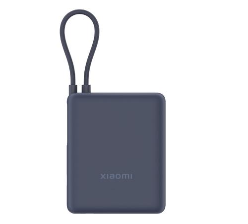 Acumulator externi Xiaomi BHR9341GL, 33 W, 10000 mAh, Cablu USB-C integrat, USB-A (Albastru)