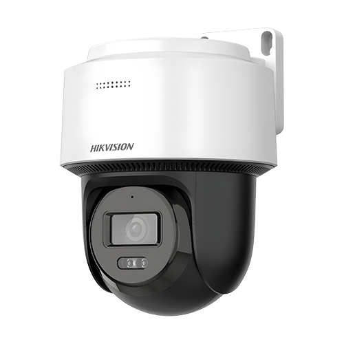 Camera supraveghere rotativa exterior IP mini PT cu iluminare duala HikVision Smart Hybrid-Light DS-2DE2C400MWG-E, 4 MP, 2.8 mm, lumina alba/IR 30 m, slot card, microfon si difuzor, PoE, auto tracking