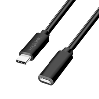Cablu alimentare si date LOGILINK CU0210, USB 2.0, USB Type-C (T) la USB Type-C (M), 1m, PD 100W, 2 x ecranat, plastic, Negru