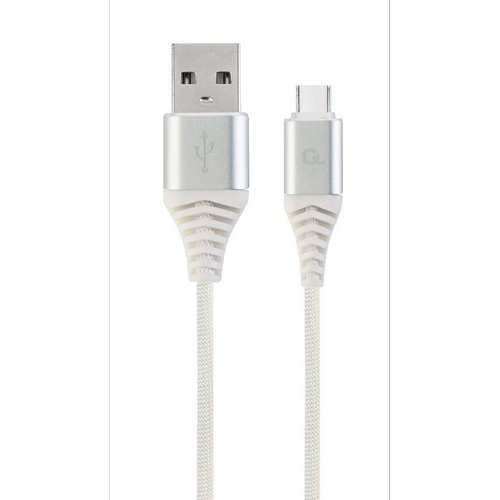 Cablu de date Gembird CC-USB2B-AMCM-2M-BW2, USB -  USB tip C, 2 m, Argintiu/Alb