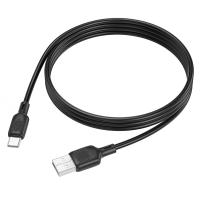 Cablu alimentare si date Borofone BX113, Fast Charging, USB la USB Type-C 3A, 2m, Negru