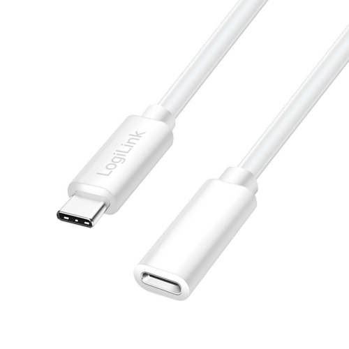 Cablu alimentare si date LOGILINK CU0222,  USB Type-C (T) la USB Type-C (M), 3m, PD 60W, 2 x ecranat, plastic, Alb