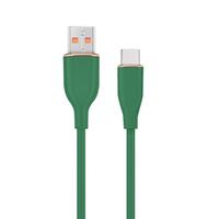 Cablu alimentare si date GEMBIRD CC-USB2S-AMCM-1.5M-G, USB 2.0 (T) la USB 2.0 Type-C (T), 1.5m, protectie silicon, Verde