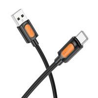 Cablu alimentare si date Borofone BX114, Fast Charging, USB la USB Type-C 3A, 1m, Negru