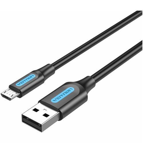Cablu alimentare si date Vention COLBI, USB 2.0 (T) la micro USB (T), 3m rata transfer 480 Mbps, invelis PVC, Negru