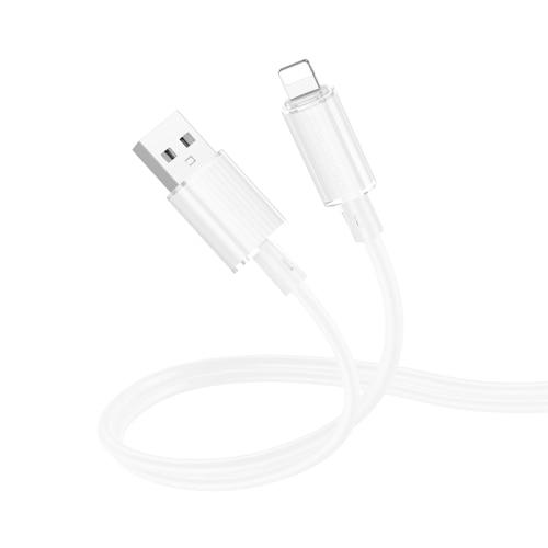 Cablu alimentare si date Borofone BX112, Fast Charging, USB - Lightning, 1m, Alb