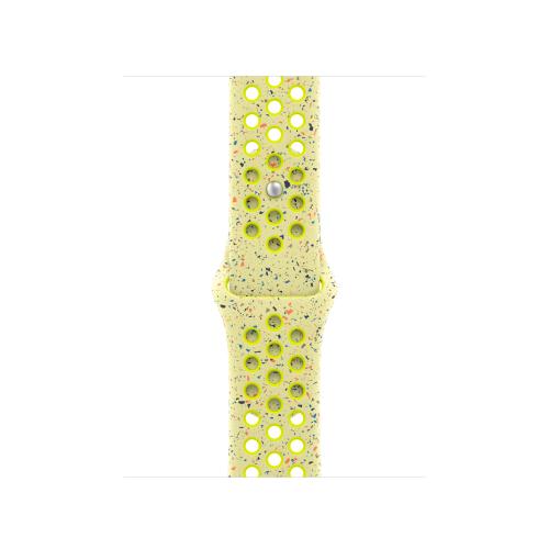 Curea Smartwatch Apple MC1R4ZM/A pentru Watch 40mm, Nike Sport Band, S/M (Galben/Verde)