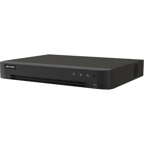 DVR 16 canale, AcuSense, Hikvision iDS-7216HUHI-M2/X/4A+16/4, 8MP, Audio prin coaxial, alarma 16 IN/4 OUT, 2 x SATA