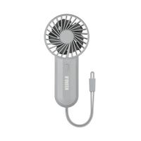 Ventilator portabil reincarcabil prin USB Noveen F220, 3 moduri de viteza, motor dublu (Gri)