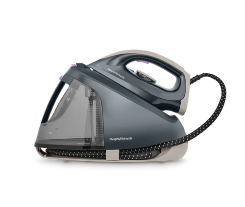 Statie de calcat Morphy Richards MUH-ISE4B, 2400 W, Jet de abur 120g, Debit de abur 70 g/min, Oprire automata, 6 bar, Anti-Calcar (Negru)