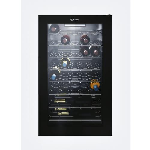 Vitrina de vinuri Candy CWC 150EM/NF, 41 sticle, Clasa G, MonoZone, Iluminare LED (Negru)