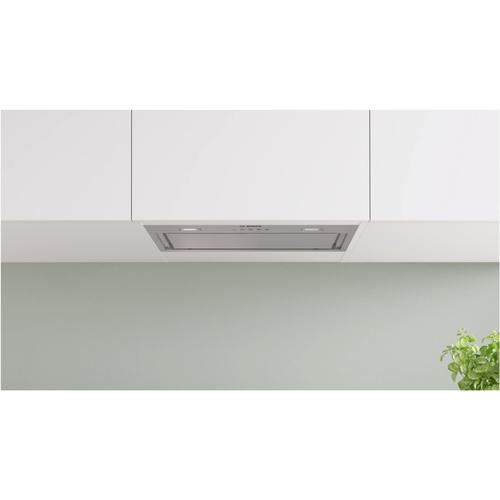 Hota incorporabila Bosch DLN56AC50, Putere de absorbtie 645 mc/h, Iluminare LED, Clasa B, 52 cm (Inox)