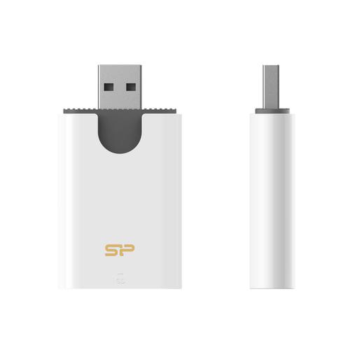 Cititor de carduri Silicon Power Combo, microSD si SD/MMC (Alb)