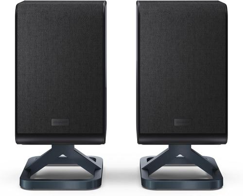 Boxe Spate Sharp HT-SPR52021(BK) pentru Q Soundbar 2.0.2, 200 W, Conectare Wireless, Dolby Atmos, DTS:X, Montare pe perete (Negru)