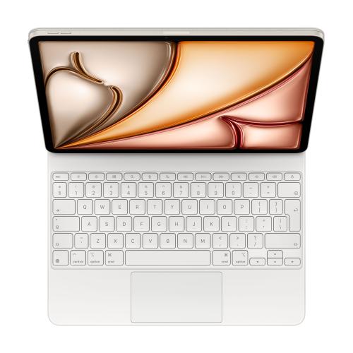 Husa cu tastatura Apple Magic Keyboard MDFW4RO/A pentru iPad Air 13inch (M3), iPad Air 13inch (M2), Layout RO (Alb)