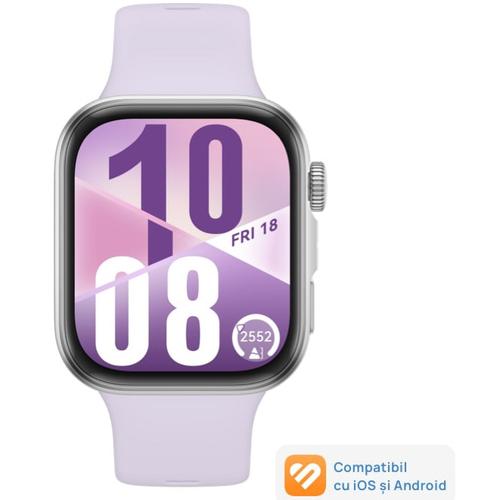 Smartwatch HUAWEI Watch Fit 4, Ecran AMOLED 1.82inch, Bluetooth, 5 ATM, Curea Fluoroelastomer (Mov)