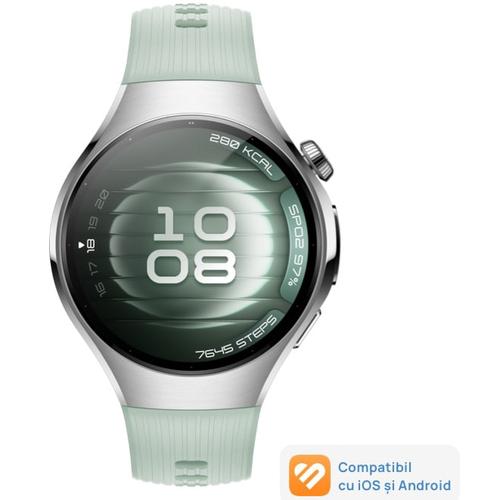 Smartwatch Huawei Watch 5, 46mm, Ecran AMOLED 1.5inch, Bluetooth, NFC, GPS, ECG, 5 ATM, Bratara Fluoroelastomer (Verde)