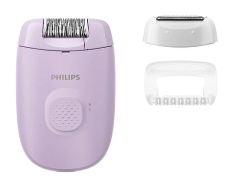 Epilator Philips Seria 2000 BRE237/00, 1 setare de viteza, cap de epilare lavabil, 2 accesorii (Mov)