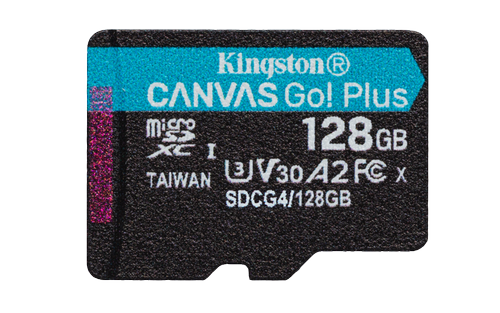 Card de memorie Kingston CanvasGo! Plus, 128GB, microSDXC, UHS-I U3, Clasa 10