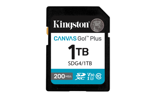 Card de memorie Kingston Canvas Go! Plus Gen 4, 1TB, SDXC, UHS-I U3, V30, Clasa 10