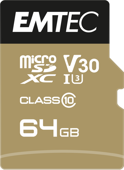 Card de memorie Emtec SpeedIN Pro, 64GB, microSDXC, V30, A1, 4K, Adaptor SD inclus