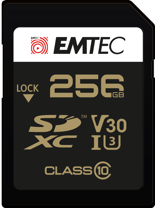 Card de memorie Emtec SpeedIN Pro, 256GB, SDXC, V30, A1, 4K