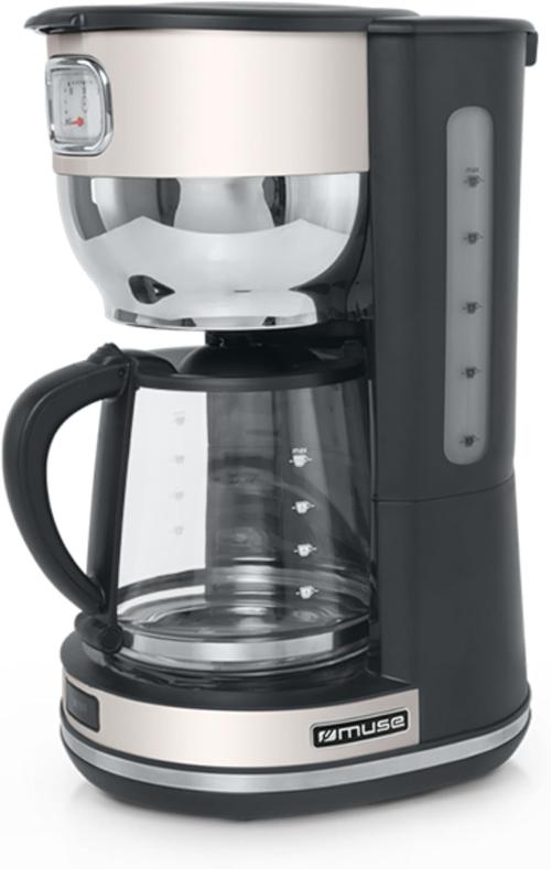 Cafetiera Muse MS-220 SC, 1.4 litri, 1000 W, 10 cesti (Crem)