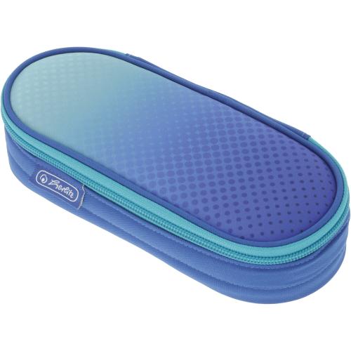 Penar neechipat Herlitz, tip etui Dip Dye, oval, Albastru