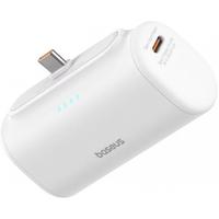 Baterie Externa Baseus Compact P10068306213-00, 5000 mAh, 20 W, PD + FQI, 2 x USB-C (Alb)