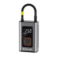 Compresor Auto cu Acumulator Tellur, Max. 10.3 Bari / 150PSI, 16L/min., Functie PowerBank, 4 Setari Prestabilite, Afisaj LED, USB-C, Husa de Depozitare, Carcasa Aluminiu (Gri)