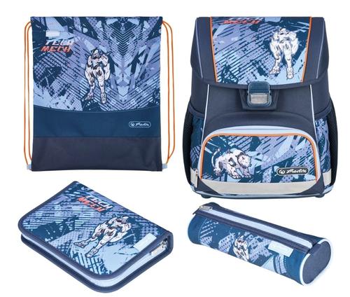 Ghiozdan echipat Herlitz Loop Plus, dimensiune 37 x 31 x 22 cm, motiv Techmech - 0 | YEO