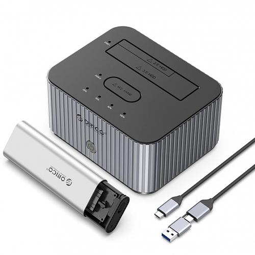 Docking Station Orico IT28E-C pentru HDD / SSD SATA 2.5inch / 3.5inch - SSD SATA M.2 NVMe (Gri)