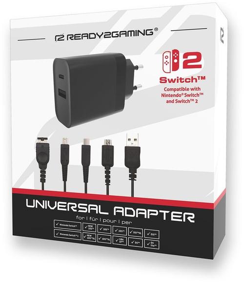 Adaptor retea universal ready2gaming pentru Nintendo Switch 2, USB-A + USB Type-C (Negru)