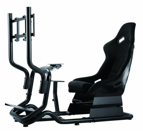 Scaun gaming Serioux Racing Cockpit, reglabil, Negru