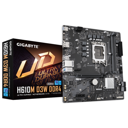 Placa de baza GIGABYTE H610M D3W DDR4, Intel H610, LGA 1700, mATX